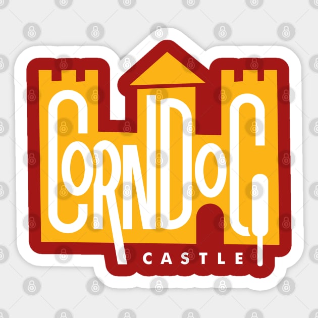 Corn Dog Castle — Yellow Sticker by Nathan Gale